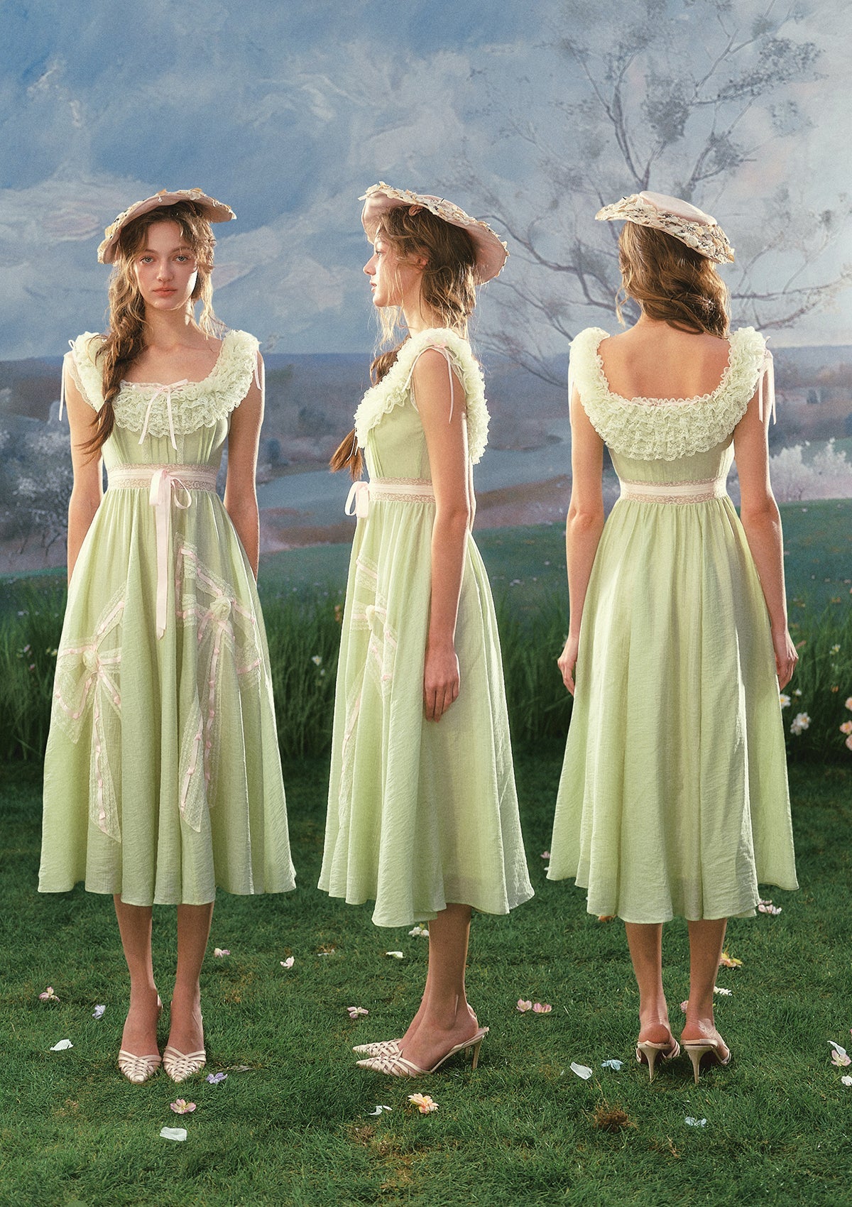 (US Exclusive)Green Kite Dress 2.0
