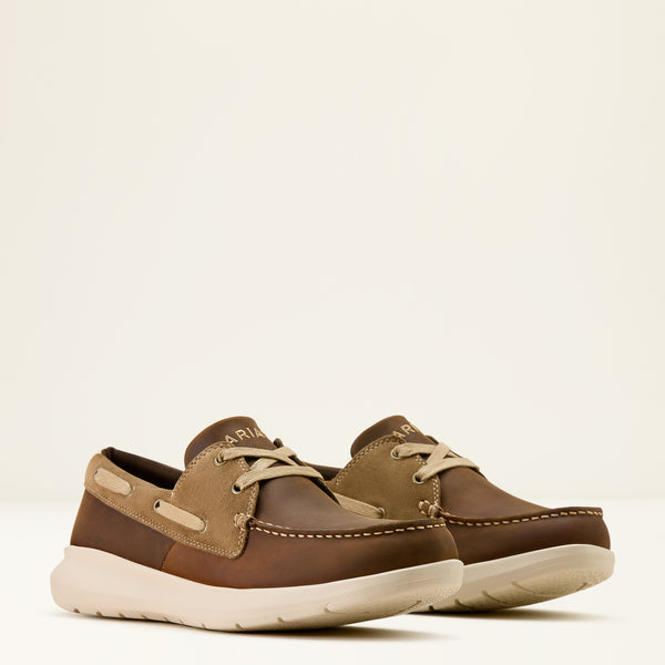 Ariat Men's Distressed Brown Leather Hilo Casual Shore Shoe 10074188