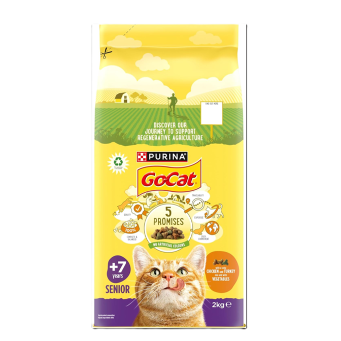 GoCat: Senior 7+ Chicken Rice & Veg 2kg