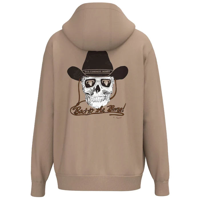 Hooey x 'Bad Company Rodeo' Men's Tan Skull Cowboy Hoodie HH1405TN