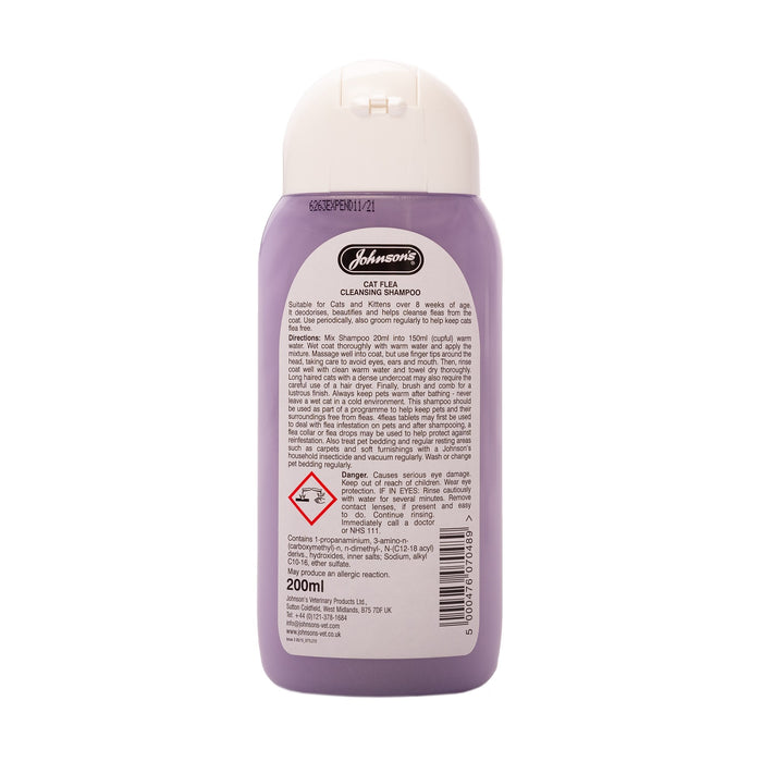 Johnsons: Cat Flea Cleansing Shampoo 200ml