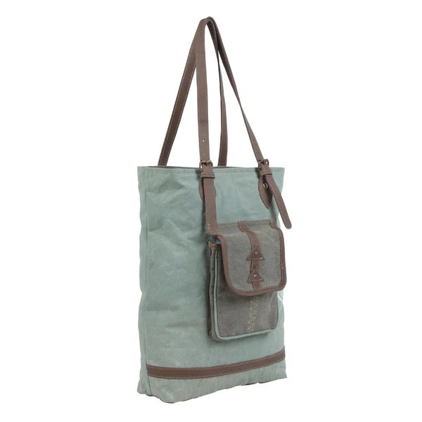Myra Bag Dusk Green Caelum Canvas Tote Bag S-4756
