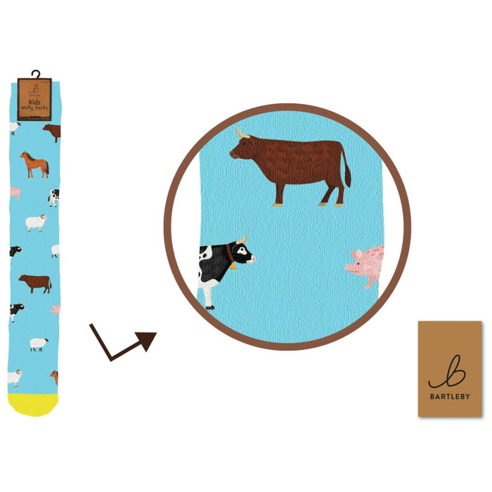 Otterdene Kids Funky Welly Sock: Farm Animals