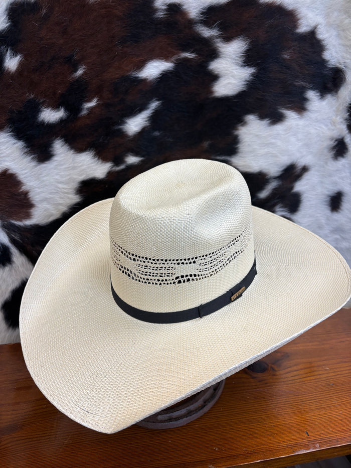 Stetson Amberwood Vented Long Oval Natural Straw Western Cowboy Hat SSAMBW-834481