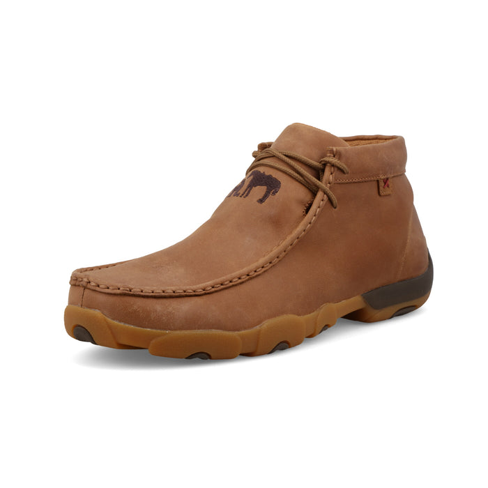 Twisted X Men's Roasted Pecan & Dark Brown Kneeling Cowboy Leather Chukka Driving Moc MDM0111