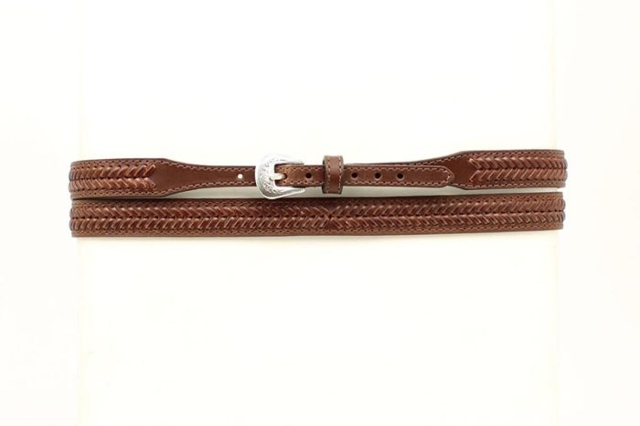 Twister Brown Laced Weave Leather Hat Band 0277602