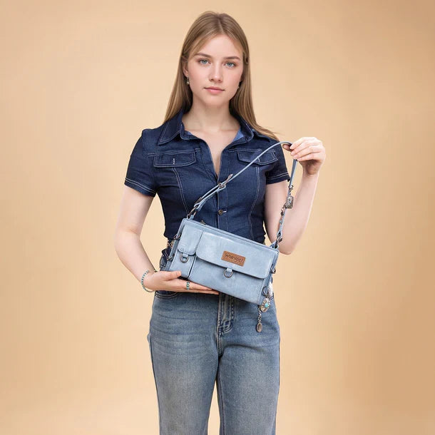 Wrangler Blue Jean Buckle Charm Small Shoulder Bag WG300-523JN