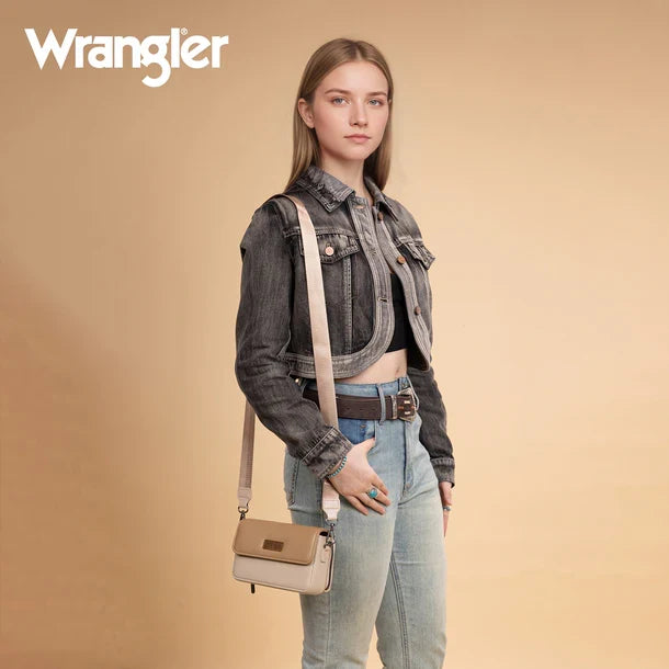 Wrangler Tan Dual Tone Small Crossbody Wallet WG329-206TN