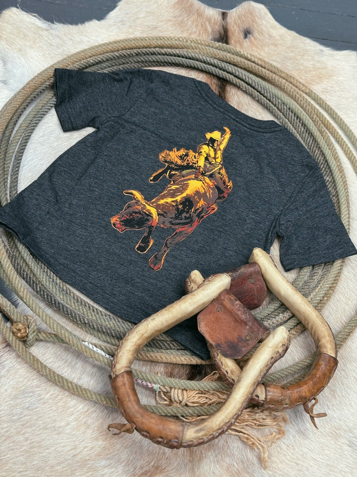 Wrangler Toddler/Boy's Black Bull Rider Graphic Tee Shirt 112368746