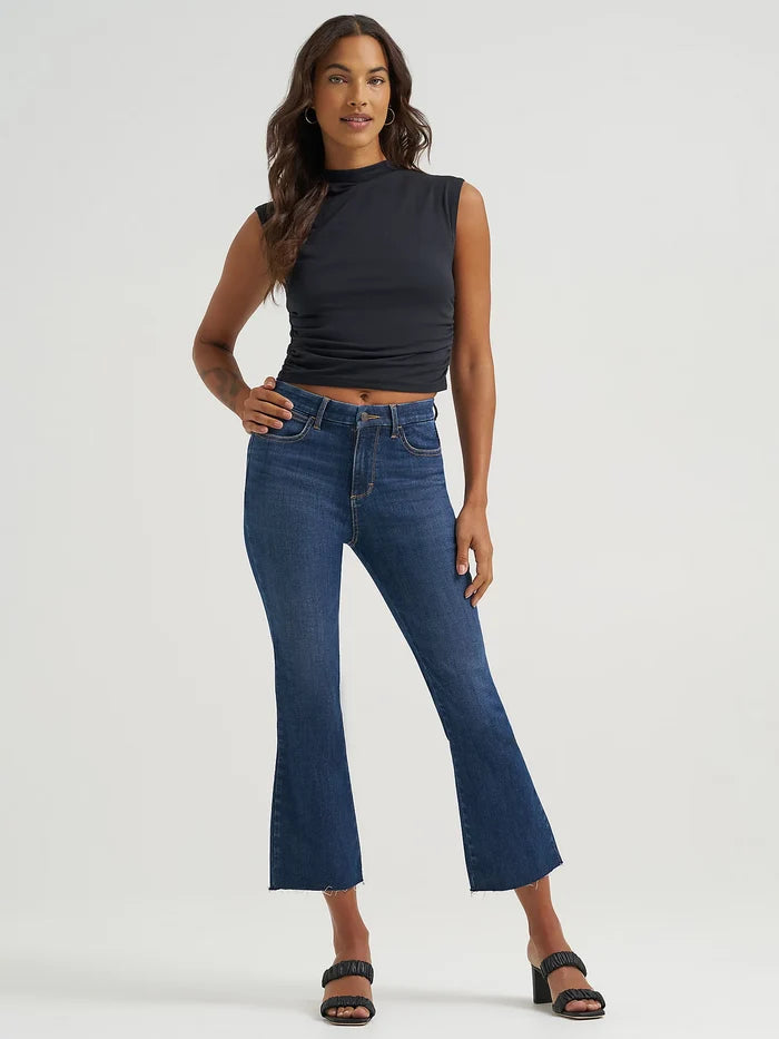 Wrangler Women's Bespoke Rosa Dark Wash High-Rise Kick Flare Jeans 112375004