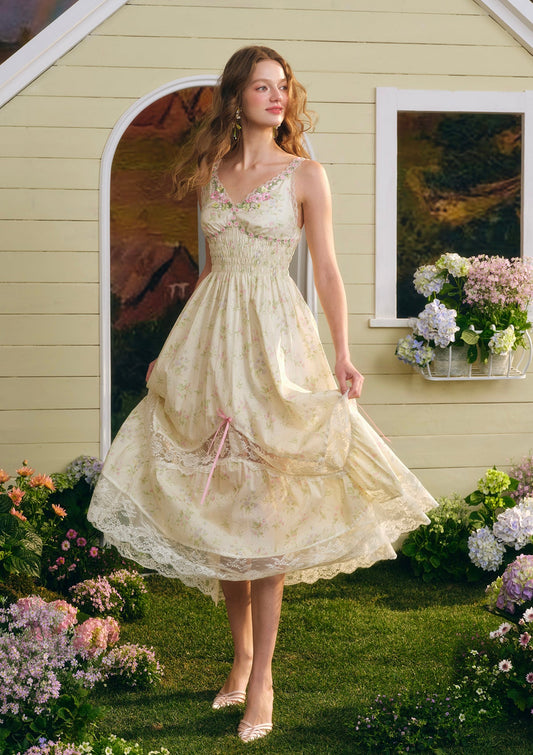 （US Exclusive）Floral Holiday Dress