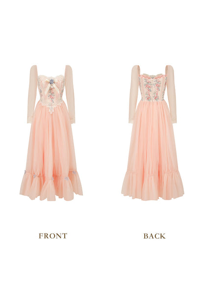 （US Exclusive）Annalise Long Sleeve Corset Dress