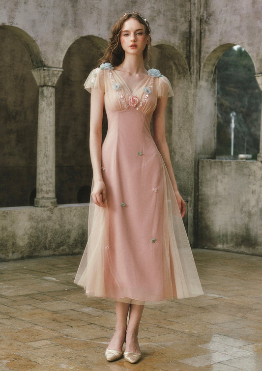 Wind Perched Rose Quartz Dress