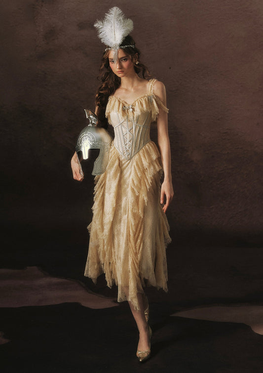 Golden Veil Valkyrie Corset Dress