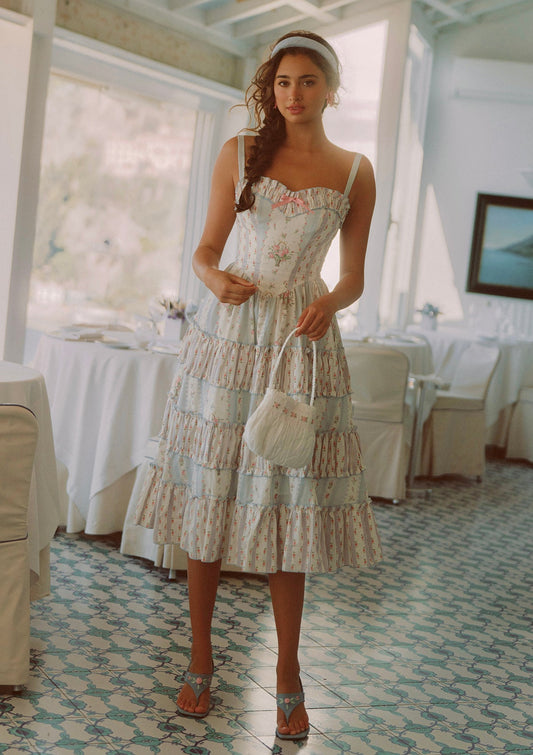 Girl in Blue Wind Dress