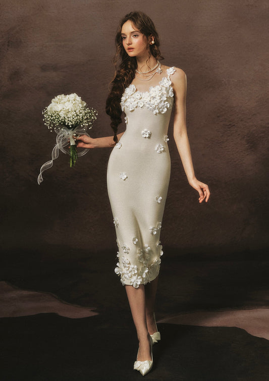 Cream Chanson Dress