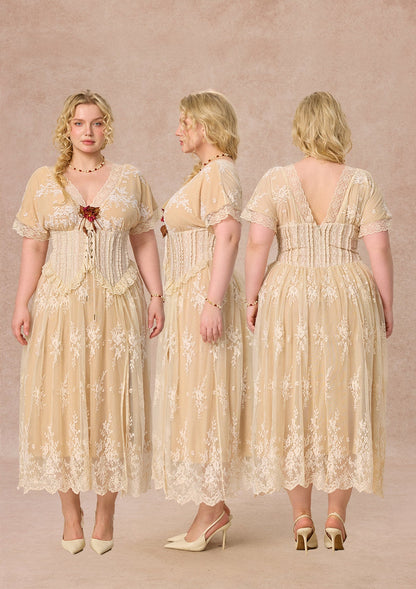 Curve&Plus Wild Thorn Rose Corset Dress