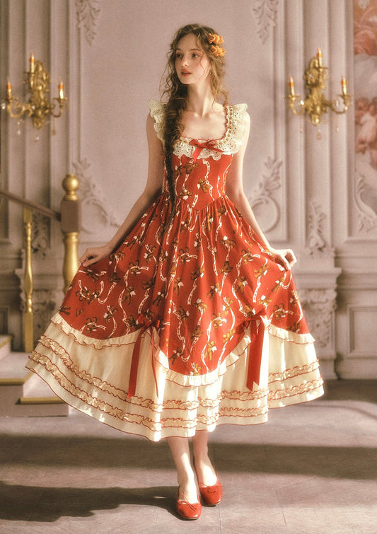 （US Exclusive）Teddy Tomato Sauce Dress
