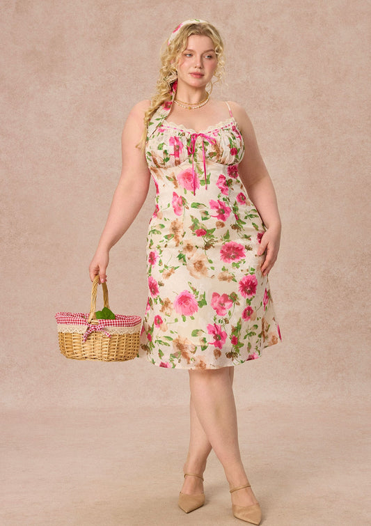 Curve&Plus Corn Poppy Dress（short）