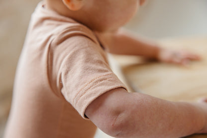 Short Sleeve Bodysuit - Pecan