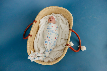 Knit Swaddle Blanket - The Polar Express