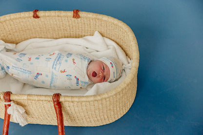 Knit Swaddle Blanket - The Polar Express