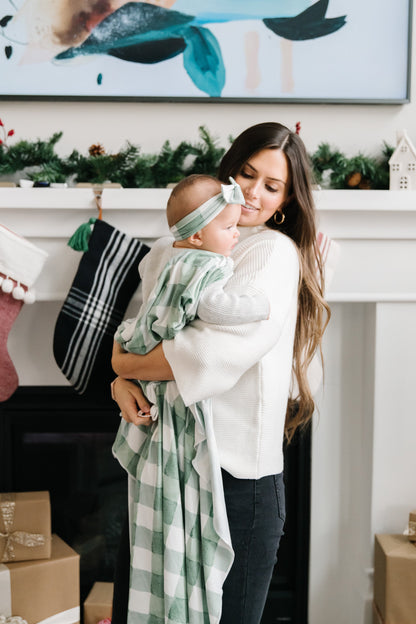 Knit Headband Bow - Pine