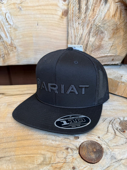 Ariat Black Logo Embroidered 6-Panel Snapback Ball Cap A300091801