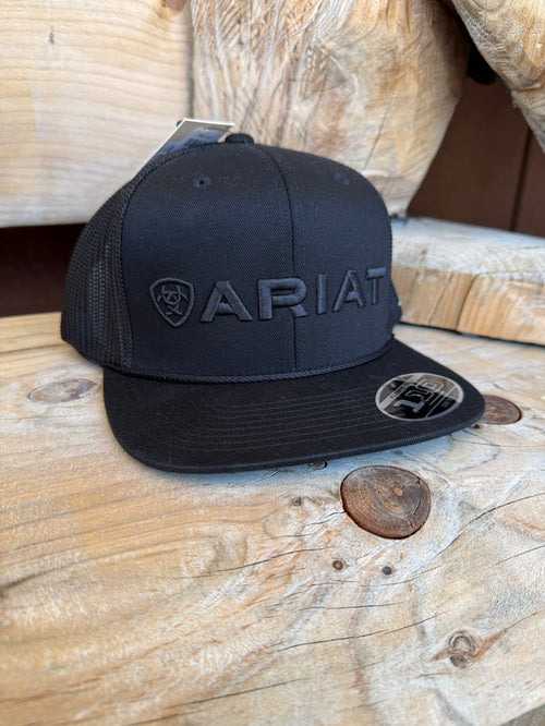 Ariat Black Logo Embroidered 6-Panel Snapback Ball Cap A300091801