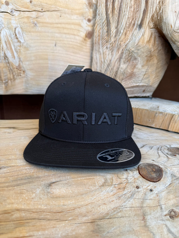 Ariat Black Logo Embroidered 6-Panel Snapback Ball Cap A300091801