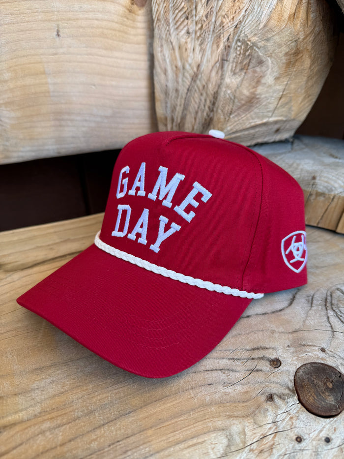 Ariat Red 'Game Day' Embroidered 5-Panel Snapback Ball Cap A300097572