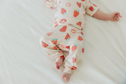 Short Sleeve Bodysuit - Strawberry