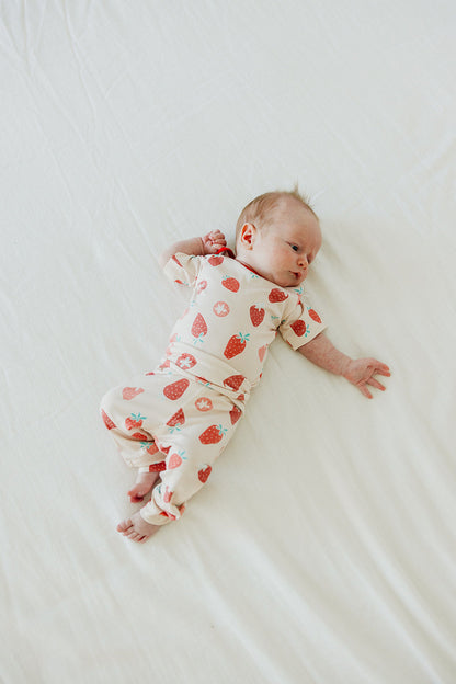 Short Sleeve Bodysuit - Strawberry