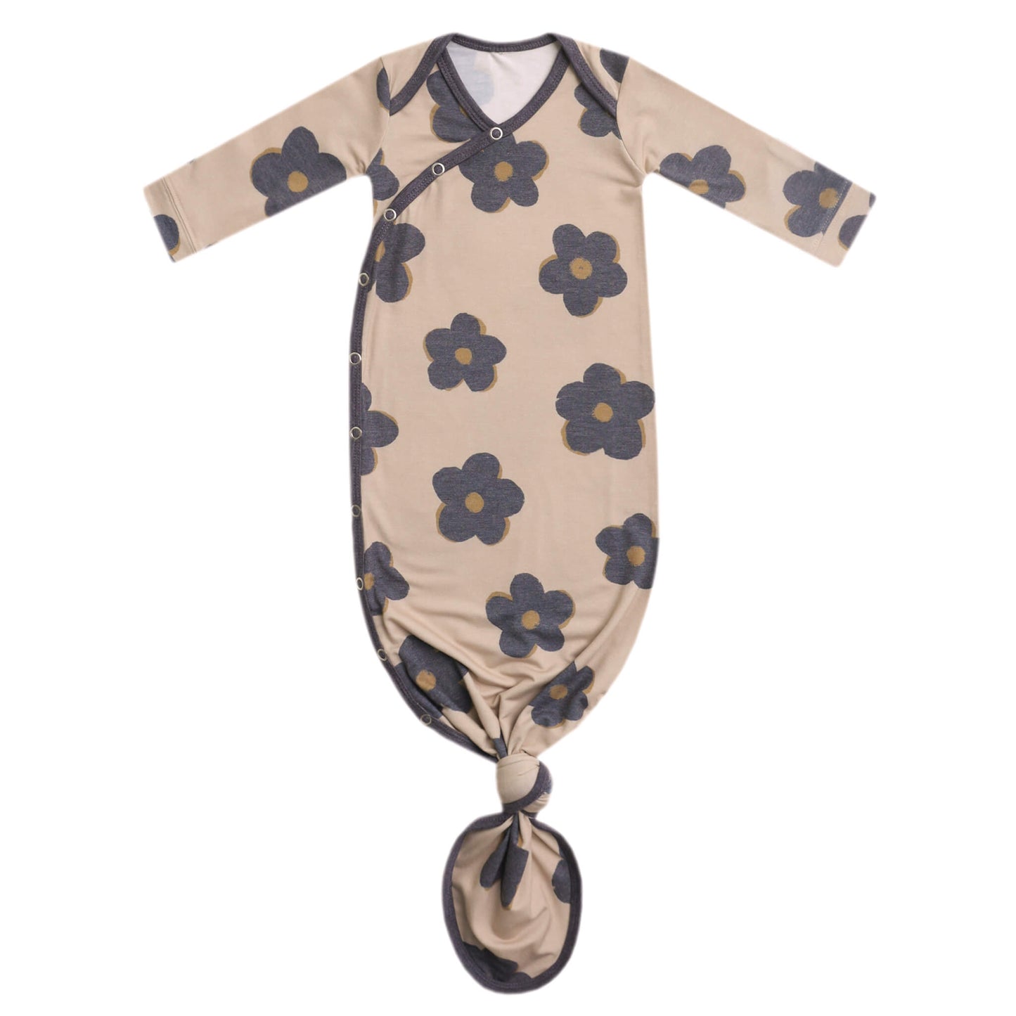 Newborn Knotted Gown - Gemma In Tan