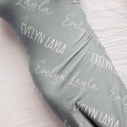 Personalized Baby Name Swaddle Blanket - Forest