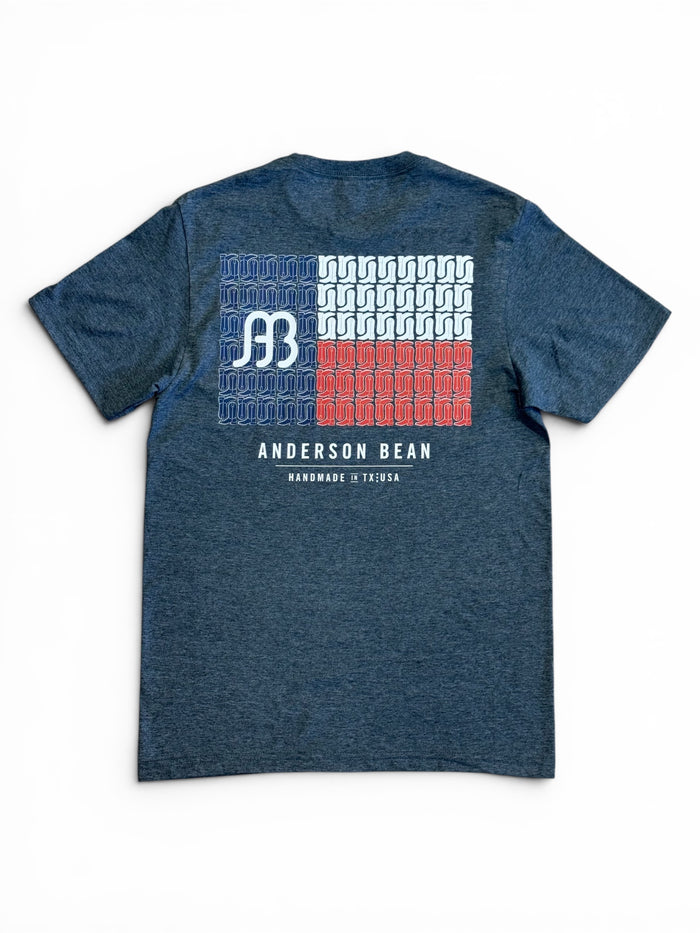 Anderson Bean Dark Heather Grey "Boot Flag" Tee Shirt