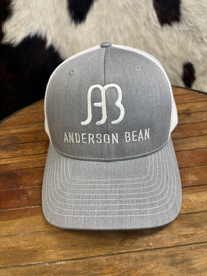 Anderson Bean Richardson 112 Grey & White Big AB Full Logo 6 Panel Snap Back Hat