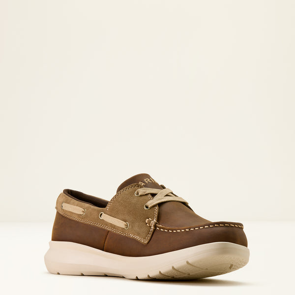 Ariat Men's Distressed Brown Leather Hilo Casual Shore Shoe 10074188