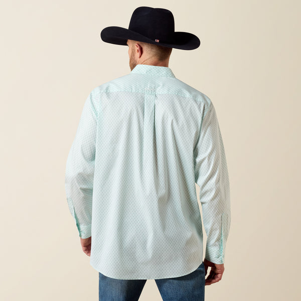 Ariat Men's Everything Blue Glow Southwest Geo Print Classic Fit Button Long Sleeve Shirt 10073897