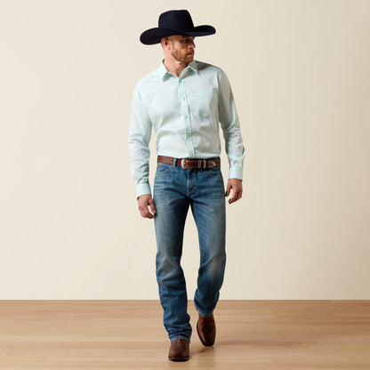 Ariat Men's Everything Blue Glow Southwest Geo Print Classic Fit Button Long Sleeve Shirt 10073897