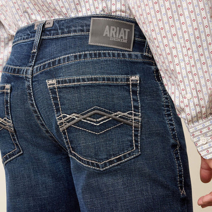 Ariat Men's M4 Landon Harlan Dark Wash Relaxed Fit Mid Rise Straight Leg Jeans 10074799