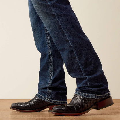 Ariat Men's M4 Landon Harlan Dark Wash Relaxed Fit Mid Rise Straight Leg Jeans 10074799