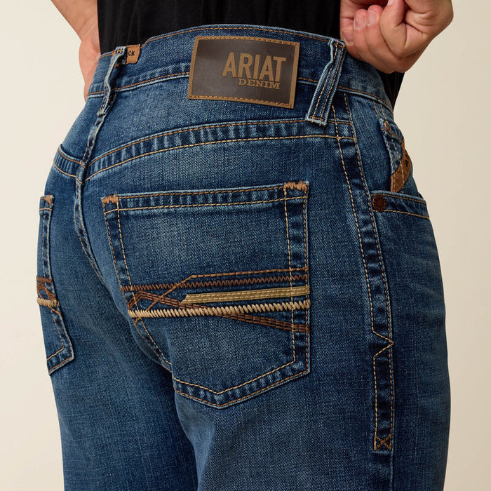 Ariat Men’s M4 Thornton Heath Medium Wash Relaxed Fit Stackable Bootcut Jeans 10074800