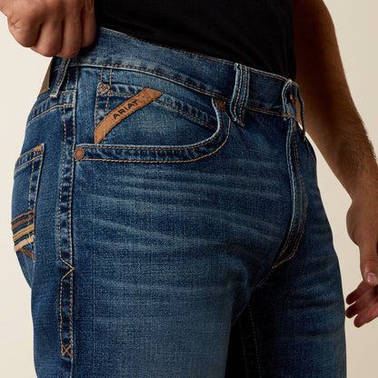 Ariat Men’s M4 Thornton Heath Medium Wash Relaxed Fit Stackable Bootcut Jeans 10074800