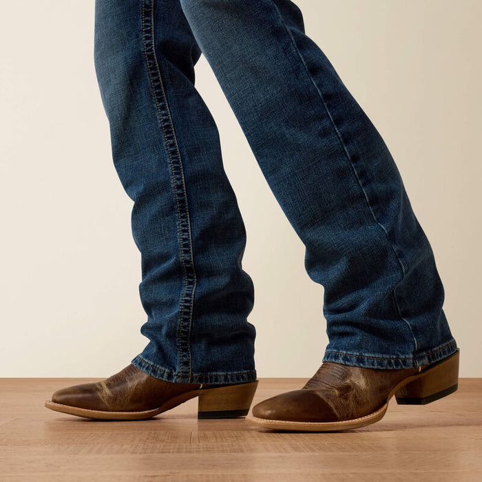 Ariat Men’s M4 Thornton Heath Medium Wash Relaxed Fit Stackable Bootcut Jeans 10074800