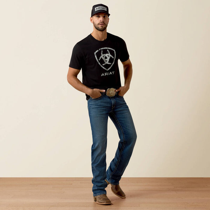 Ariat Men’s M4 Thornton Heath Medium Wash Relaxed Fit Stackable Bootcut Jeans 10074800