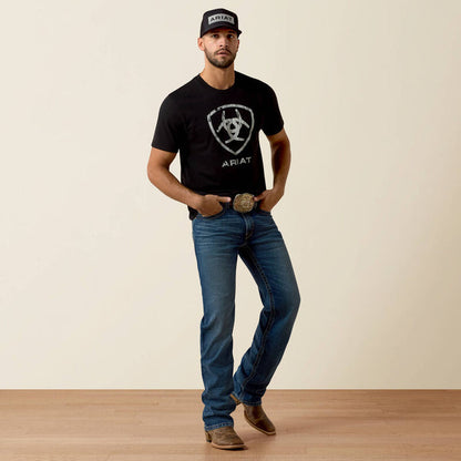 Ariat Men’s M4 Thornton Heath Medium Wash Relaxed Fit Stackable Bootcut Jeans 10074800