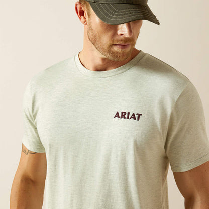Ariat Men's Oatmeal Heather Straight Shooter Graphic Tee Shirt 10062412