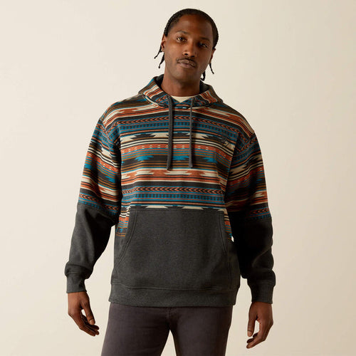 Ariat Men's Rust Serape Print Color Block Hoodie 10062905