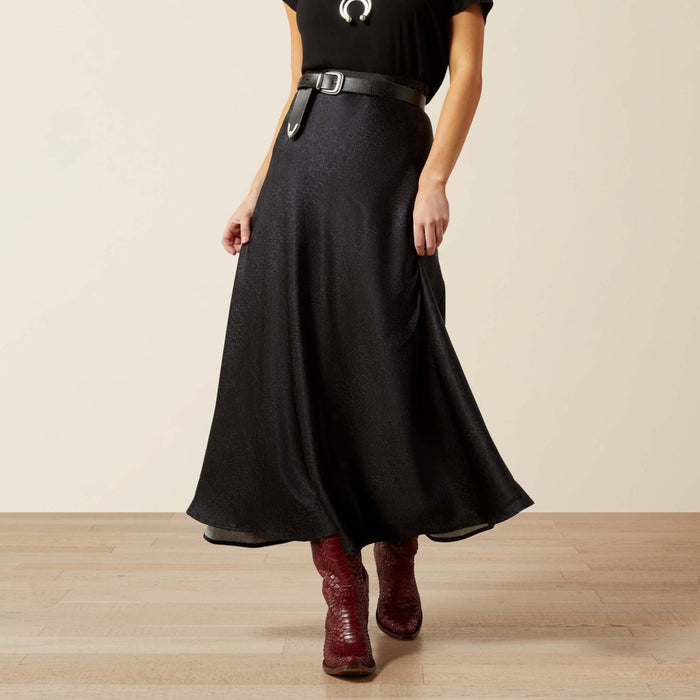 Ariat Women's Athena Black Print Mid-Calf Skirt 10065952